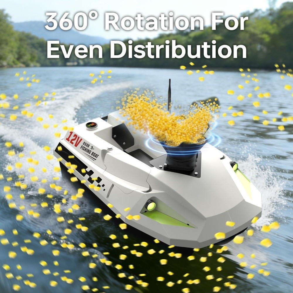 2.4GHz Wireless RC Boat Bait D - Fishing Boat Anchor Winch recension och pris