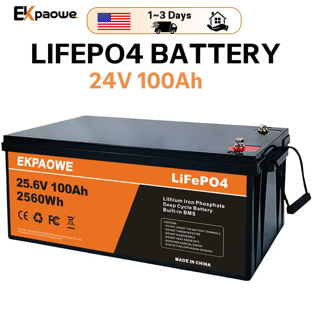 EKPAOWE 24V 25.6V 100AH LiFePO - Fishing Boat Trolling Motor recension och pris